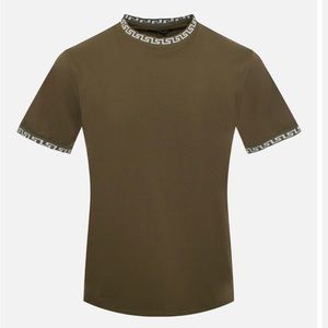 🔥NWT Geometric Trim Short Sleeve Tee Olive. Size S Olive 🫒 Color